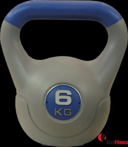 Hantla winylowa kettlebell STAYER SPORT VIN-KET 6,0kg niebieska